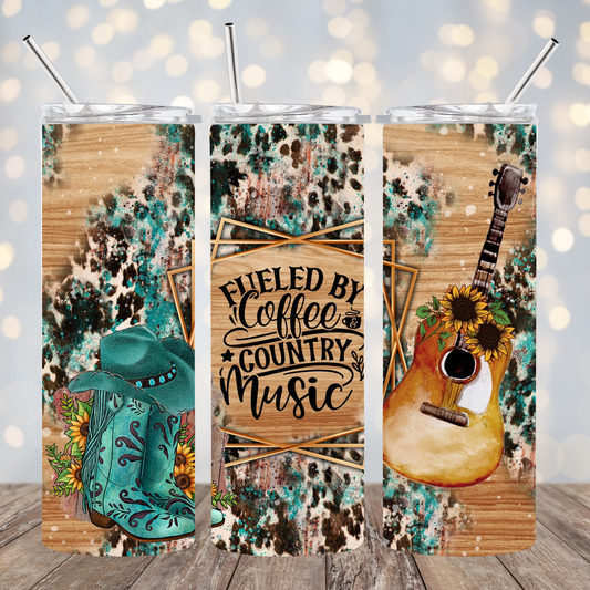 Fueled by Coffee and Country Music - 20ozTumbler
