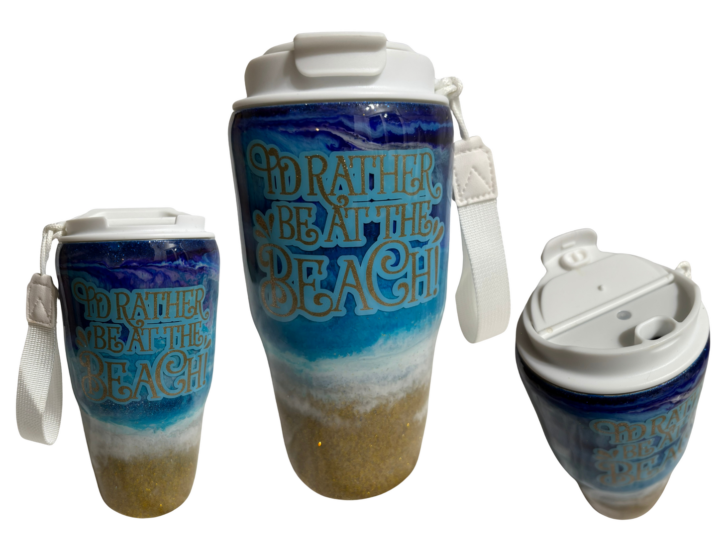 I'd Rather be at the Beach - Epoxy Tumbler