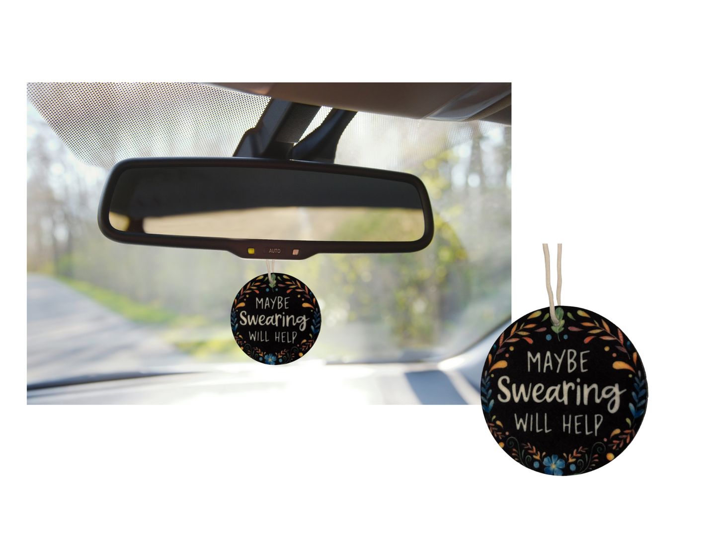 Reusable Air Freshener. Maybe swearing will help.